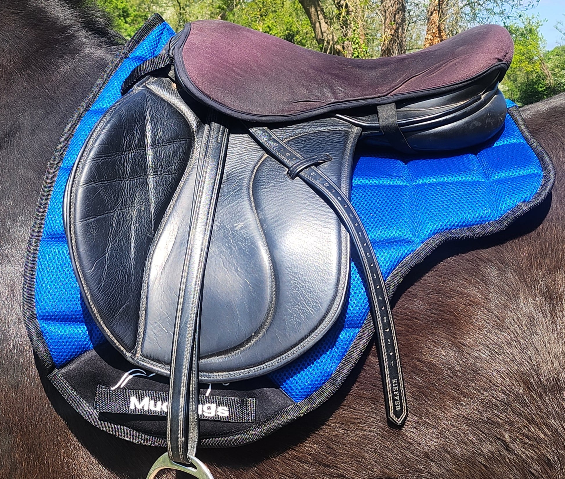 Tapis de selle Point Sellier Classique - Rose pâle & Marine Tapis de selle Point Sellier Classique - Rose pâle & Marine
